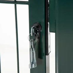 HOMCOM Gartentor Gartentür Zauntor Hoftür Aus Stahl Mit Griff Schloss Und Schlüsseln 97 X 170 Cm Grün 16 HOMCOM Gartentor Gartentür Zauntor Hoftür Aus Stahl Mit Griff Schloss Und Schlüsseln 97 X 170 Cm Grün -Homcom 001bf4901e092f853fc4a81eef61701d