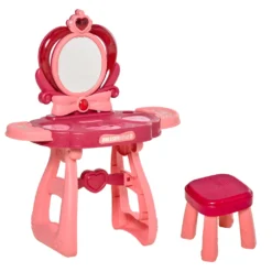 HOMCOM Kinderschminktisch Mit Spiegel Hocker Frisiertisch Mit Reichhaltigem Zubehör 5 Musikstücke Licht Für Mädchen Ab 3 Jahre Anti-rutsch Platzsparend Kunststoff Weinrot+Rosa 57 X 29 Cm X 70,5 Cm 12 HOMCOM Kinderschminktisch Mit Spiegel Hocker Frisiertisch Mit Reichhaltigem Zubehör 5 Musikstücke Licht Für Mädchen Ab 3 Jahre Anti-rutsch Platzsparend Kunststoff Weinrot+Rosa 57 X 29 Cm X 70,5 Cm -Homcom 010187226794d96f35c9165d292cd2fc