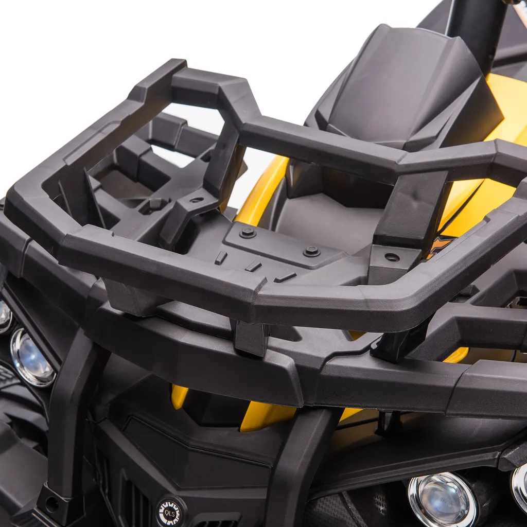 HOMCOM Elektro-Quad Kinder Elektro ATV Kinderwagen LED Frontlicht Mit MP3 USB 2 X 550 Motoren Kinderfahrzeug Kindermotorrad Elektro-Quad Für 37-60 Monate Alt Kinder Metall Gelb 100 X 65 X 73 Cm 11 HOMCOM Elektro-Quad Kinder Elektro ATV Kinderwagen LED Frontlicht Mit MP3 USB 2 X 550 Motoren Kinderfahrzeug Kindermotorrad Elektro-Quad Für 37-60 Monate Alt Kinder Metall Gelb 100 X 65 X 73 Cm – Bild 9