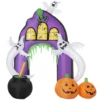 HOMCOM 280 Cm Halloween Deko Aufblasbarer Halloween-Torbogen Mit Kürbis Und Geist Bogen Deko Mit Eingebauten LEDs Gartendekoration Feiertagsdekorationen -Homcom 08264ab49fa75cf1a1b3035e53f6729e