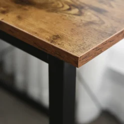 HOMCOM Computertisch, L-förmiger Eckschreibtisch, Schreibtisch, Bürotisch, E1 Spanplatte +Metall, Schwarz+Braun, 150 X 150 X 75 Cm -Homcom 0d3f553d2bc25772f32febbbb24035e7