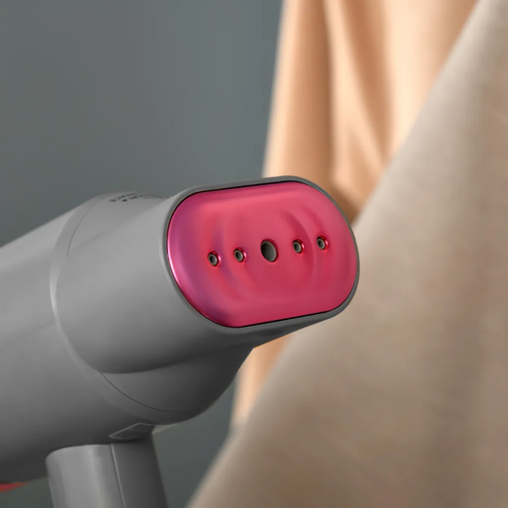 HOMCOM Dampfglätter Dampfbürste Faltbar Kleidung Hemden Dampfbügeleisen Mit 160 Ml Wassertank 1520 W Schnelles Aufheizen Aluminium Kunststoff Grau+Rosa 27,5 X 18,2 X 9 Cm 4 HOMCOM Dampfglätter Dampfbürste Faltbar Kleidung Hemden Dampfbügeleisen Mit 160 Ml Wassertank 1520 W Schnelles Aufheizen Aluminium Kunststoff Grau+Rosa 27,5 X 18,2 X 9 Cm – Bild 2