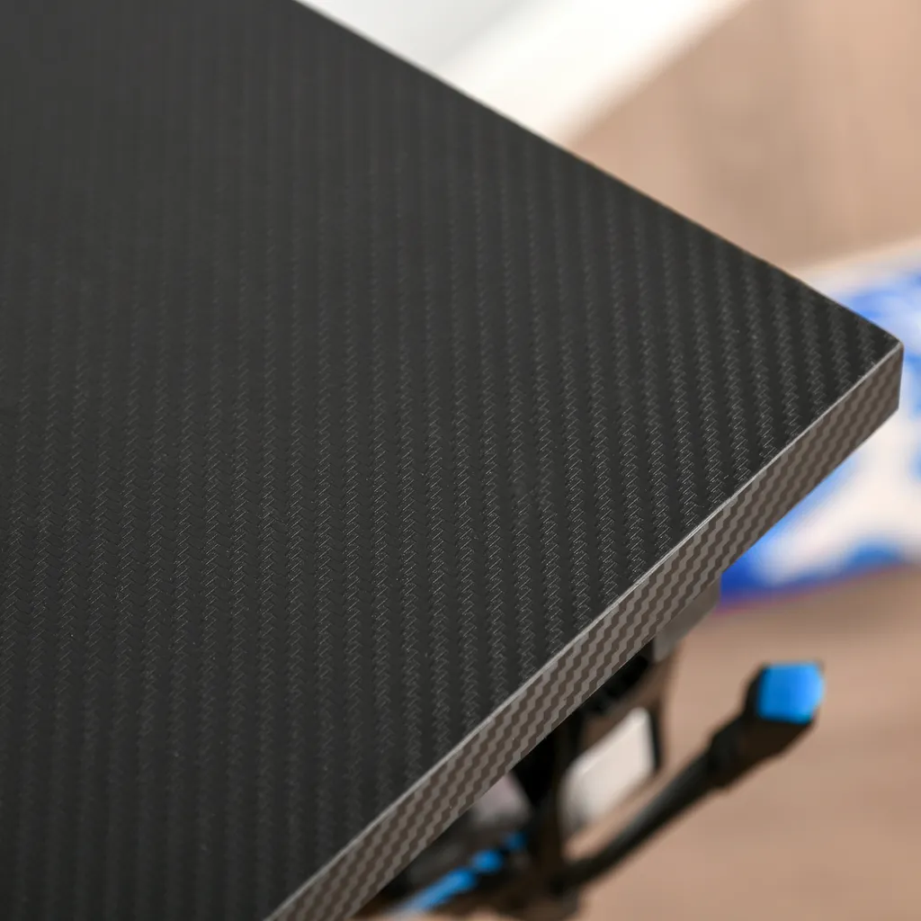 HOMCOM Computertisch Gaming Tisch PC Tisch Computer Ergonomisch Verstellbar Höhe Stahl MDF Schwarz 100L X 60B X 75H Cm 10 HOMCOM Computertisch Gaming Tisch PC Tisch Computer Ergonomisch Verstellbar Höhe Stahl MDF Schwarz 100L X 60B X 75H Cm – Bild 8