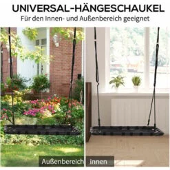 HOMCOM Nestschaukel Kinderschaukel Vogelnestschaukel Outdoor Schaukel Gartenschaukel Bis 100 Kg Belastbar Metall + Netzstoff Schwarz 100 X 76 X 4 Cm -Homcom 11340180 4