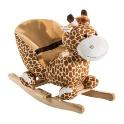 HOMCOM Kinder Schaukeltier Als Giraffe