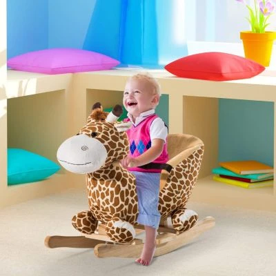 HOMCOM Kinder Schaukeltier Als Giraffe 4 HOMCOM Kinder Schaukeltier Als Giraffe – Bild 2