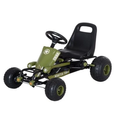 HOMCOM Kinder Tretauto Mit Handbremse 3 HOMCOM Kinder Tretauto Mit Handbremse
