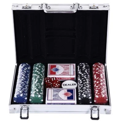 HOMCOM Pokerkoffer Mit 200 Chips 5 HOMCOM Pokerkoffer Mit 200 Chips – Bild 3