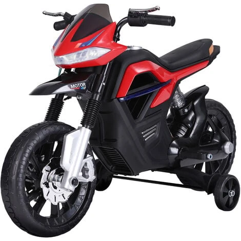 HOMCOM Kindermotorrad Kinder-Elektromotorrad Elektro-Motorrad Für Kinder 3-6 Jahren Licht Musik MP3 Elektrofahrzeug Mit Stützrädern Maximal 3 Km/h Metall + Kunststoff Rot 105 X 52,3 X 62,3 Cm 3 HOMCOM Kindermotorrad Kinder-Elektromotorrad Elektro-Motorrad Für Kinder 3-6 Jahren Licht Musik MP3 Elektrofahrzeug Mit Stützrädern Maximal 3 Km/h Metall + Kunststoff Rot 105 X 52,3 X 62,3 Cm