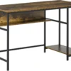 HOMCOM Computertisch Schreibtisch Bürotisch Home Office Arbeitstisch Mit Ablagen Industrieller Stil Rustikal-Braun Metall 120 X 60 X 75 Cm -Homcom 13b1ad79ae89320ba31c7c54272cd2f8