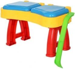 HOMCOM Kinder Sandkastentisch Mit 31-tlg. Zubehör 11 HOMCOM Kinder Sandkastentisch Mit 31-tlg. Zubehör -Homcom 15287990 04