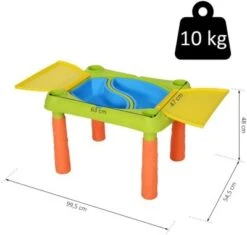 HOMCOM Kinder Sandkastentisch Mit 16-tlg. Zubehör -Homcom 15288000 03