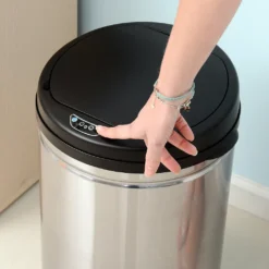 HOMCOM Edelstahl Automatik Sensor Mülleimer Abfalleimer IR Sensor Mit/ohne Inneneimer Rund 50 L 17 HOMCOM Edelstahl Automatik Sensor Mülleimer Abfalleimer IR Sensor Mit/ohne Inneneimer Rund 50 L -Homcom 156f46c6e71273151254589816ba9431