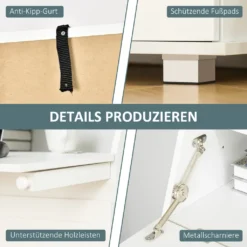 HOMCOM Sekretär Schreibtisch Kommode Schreibkommode Klappensekretär Platzsparender Computertisch Mit Schrank Weiß 82 X 38,5 X 107 Cm -Homcom 1575fdc492724075041efbb7647ad61f