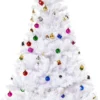 HOMCOM Weihnachtsbaum Künstlicher Christbaum Tannenbaum Baum 150cm Mit Ständer Inkl. Nachbildung (150cm, Weiß/Weihnachtsbaum 1) -Homcom 161341edcbdeff89a48096ba06d709ac