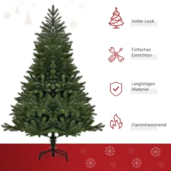 HOMCOM Künstlicher Weihnachtsbaum 1,5 M Christbaum Tannenbaum PVC PE Metall Grün Ø75 X 150 Cm 16 HOMCOM Künstlicher Weihnachtsbaum 1,5 M Christbaum Tannenbaum PVC PE Metall Grün Ø75 X 150 Cm -Homcom 16553a0cf916fec0fe3e6197de44d5cd