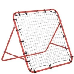 HOMCOM Fußball Rebounder Mit Verstellbaren Winkeln, 96 X 80 X 96 Cm