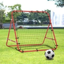 HOMCOM Fußball Rebounder Mit Verstellbaren Winkeln, 96 X 80 X 96 Cm -Homcom 16772624 03