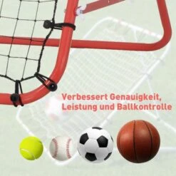 HOMCOM Fußball Rebounder Mit Verstellbaren Winkeln, 96 X 80 X 96 Cm -Homcom 16772624 04