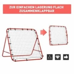 HOMCOM Fußball Rebounder Mit Verstellbaren Winkeln, 96 X 80 X 96 Cm -Homcom 16772624 05