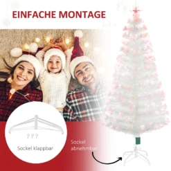 HOMCOM Weihnachtsbaum 1,2 M Christbaum Kunsttanne 130 Zweige Mit RGB Led-Leuchten Metallfuß PVC Weiß Ø45 X 120H Cm 16 HOMCOM Weihnachtsbaum 1,2 M Christbaum Kunsttanne 130 Zweige Mit RGB Led-Leuchten Metallfuß PVC Weiß Ø45 X 120H Cm -Homcom 17315ba3f81a71e6b7ecfd8ae196c87a