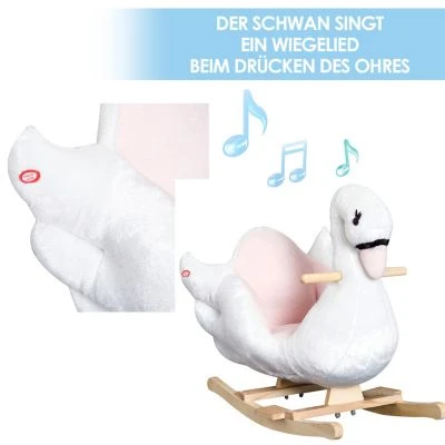 HOMCOM Kinder Schaukelwippe Als Schwan 7 HOMCOM Kinder Schaukelwippe Als Schwan – Bild 5
