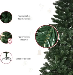 HOMCOM Künstlicher Weihnachtsbaum 1,5 M Christbaum Tannenbaum PVC PE Metall Grün Ø75 X 150 Cm 19 HOMCOM Künstlicher Weihnachtsbaum 1,5 M Christbaum Tannenbaum PVC PE Metall Grün Ø75 X 150 Cm -Homcom 18b0611d0bf41c32cd315d73f45fad54