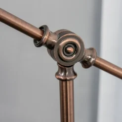 HOMCOM Stehlampe, Industrielle Stehleuchte Mit Verstellbarem Schirm, Standleuchte E27 Fassung, Metall, Rotbronze, 68,5 X 25 X 148cm -Homcom 198f2f7776d310881f348125054740b9