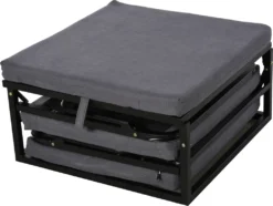 HOMCOM Gästebett Klappbar, 2-in-1 Klappbett Hocker, Verstellbare Kopfteilhöhe, Polyester+Stahl+Schaumstoff, Grau, 192 X 68 X 37 Cm -Homcom 1a41eb2efb4973b7dd7d3538e2c6e6fb