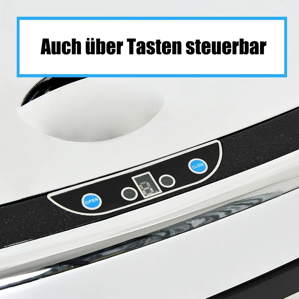HOMCOM Mülleimer Automatik Mit Sensor Abfalleimer Küche Edelstahl 50/68L Silber (68L) 6 HOMCOM Mülleimer Automatik Mit Sensor Abfalleimer Küche Edelstahl 50/68L Silber (68L) – Bild 4