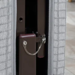 HOMCOM Klappbett Gästebett Mit Rollen Sessel Mit 5-stufig Verstellbarer Rückenlehne Reisebett Stahlrahmen Hellgrau+Schwarz 190 X 76 X 33 Cm -Homcom 1fba95483ab1f28ef5869148f670a937