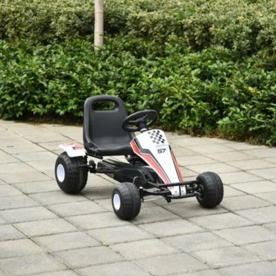 HOMCOM Kinder Go-Kart Mit Handbremse 5 HOMCOM Kinder Go-Kart Mit Handbremse – Bild 3