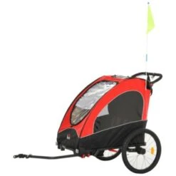 HOMCOM 2 In 1 Fahrradanhänger Für 2 Kinder -Homcom 20288678 03