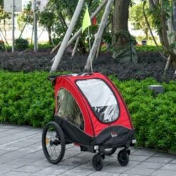 HOMCOM 2 In 1 Fahrradanhänger Für 2 Kinder -Homcom 20288678 05