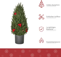 HOMCOM Weihnachtsbaum 50 Cm Christbaum Zypressen-Weihnachtsbaum Mit 7 Roten Beeren Und 6 Tannenzapfen Kunsttanne 170 Zweige Für Tisch Und Schreibtisch PVC PE Grün Ø27 X 47 Cm 13 HOMCOM Weihnachtsbaum 50 Cm Christbaum Zypressen-Weihnachtsbaum Mit 7 Roten Beeren Und 6 Tannenzapfen Kunsttanne 170 Zweige Für Tisch Und Schreibtisch PVC PE Grün Ø27 X 47 Cm -Homcom 20f3592ae4b1e86da7cfcebe9189bac4