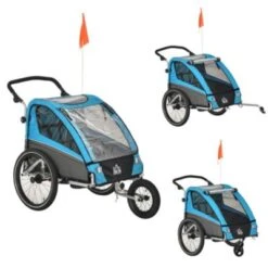 HOMCOM 3in1 Kinderwagen Auch Als Jogger Und Fahrradanhänger