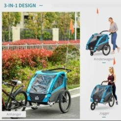 HOMCOM 3in1 Kinderwagen Auch Als Jogger Und Fahrradanhänger 12 HOMCOM 3in1 Kinderwagen Auch Als Jogger Und Fahrradanhänger -Homcom 21105642 05