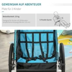 HOMCOM 3in1 Kinderwagen Auch Als Jogger Und Fahrradanhänger 13 HOMCOM 3in1 Kinderwagen Auch Als Jogger Und Fahrradanhänger -Homcom 21105642 06