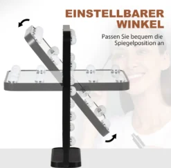 HOMCOM Schminkspiegel Hollywood Makeup Spiegel Mit 12 Dimmer-LED-Leuchten 3 Lichtfarben Kosmetikspiegel Touch-Steuerung 12W Für Schlafzimmer 32,8 X 11 X 47,4 Cm 15 HOMCOM Schminkspiegel Hollywood Makeup Spiegel Mit 12 Dimmer-LED-Leuchten 3 Lichtfarben Kosmetikspiegel Touch-Steuerung 12W Für Schlafzimmer 32,8 X 11 X 47,4 Cm -Homcom 21371998f0d3f4f06b33f2f68a43d6b3