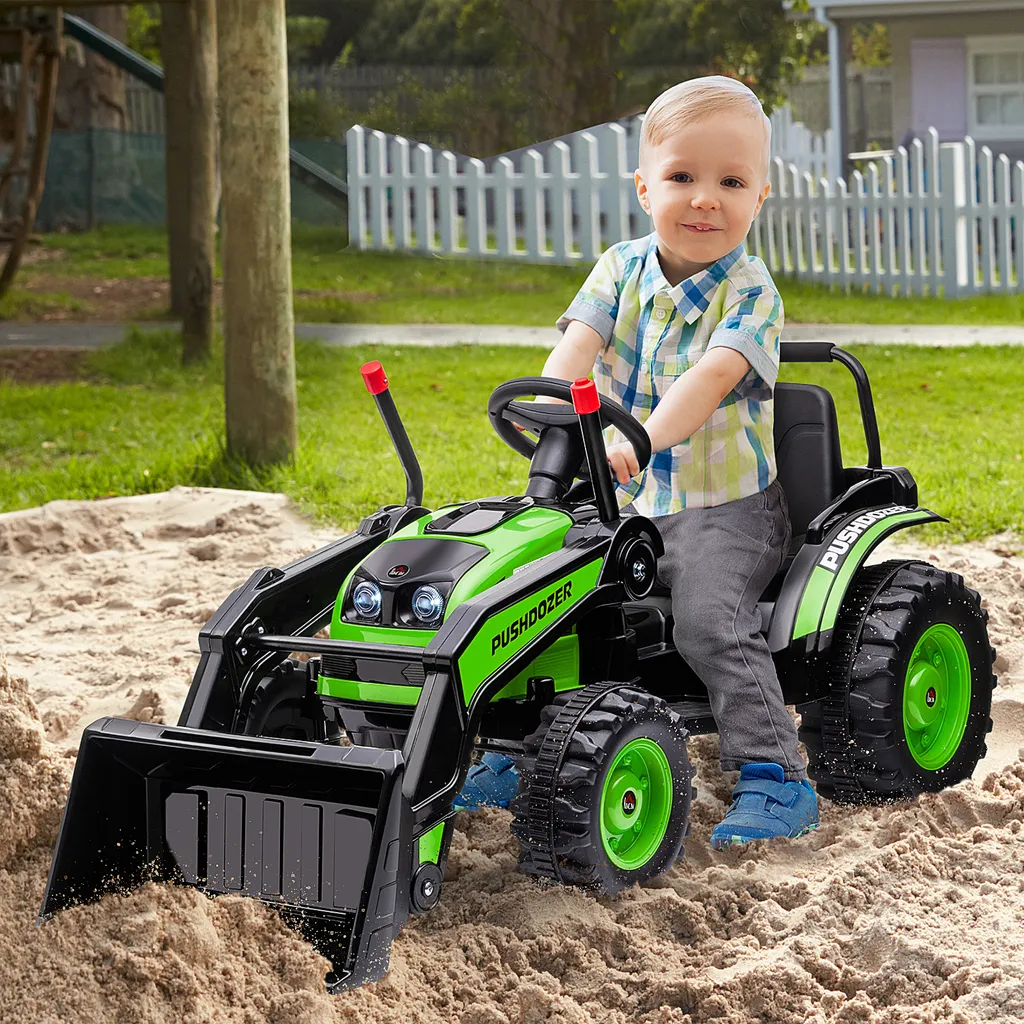 HOMCOM Kinder Elektrobagger Sitzbagger Für Kinder Aufsitzbagger Geländewagen Traktor Elektrisch Zum Fahren Mit Musik Schaufel Armen 3–5 Jahre PP-Kunststoff Stahl Grün 132 X 62 X 65 Cm 7 HOMCOM Kinder Elektrobagger Sitzbagger Für Kinder Aufsitzbagger Geländewagen Traktor Elektrisch Zum Fahren Mit Musik Schaufel Armen 3–5 Jahre PP-Kunststoff Stahl Grün 132 X 62 X 65 Cm – Bild 6