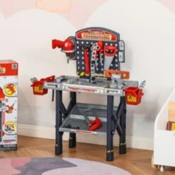 HOMCOM Kinder Werkbank Set Mit 55 Zubehörteilen -Homcom 23676030 04