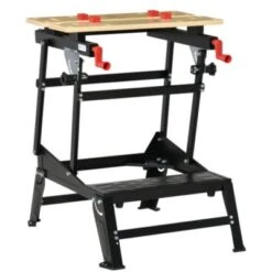 HOMCOM Werkbank Faltbares Design, Aufgedrucktes Lineal, 4 Verstellbare Drehzapfen Und 2 Kurbelarme -Homcom 23695064 03