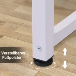 HOMCOM Schreibtisch Küchentisch Computertisch Arbeitstisch PC-Tisch Bürotisch Arbeitstisch Für Zuhause MDF Weiß 120 X 60 X 76 Cm -Homcom 248d6930f6020e98b7cc91c327cff06c