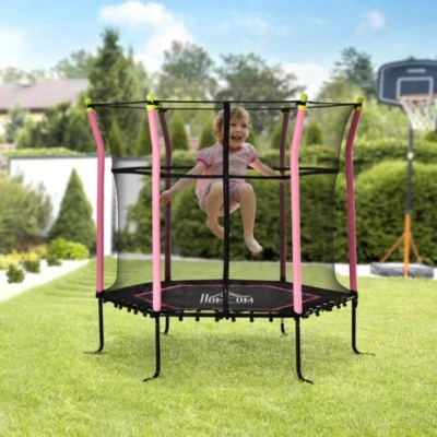HOMCOM Trampolin Mit Sicherheitsnetz, 162 Cm 5 HOMCOM Trampolin Mit Sicherheitsnetz, 162 Cm – Bild 3