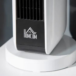 HOMCOM Heizgerät Heizlüfter 2000W Elektroheizer Keramik Heizturm Mit 3 Heizstufen Fernbedienung 8-Stunden-Timer Oszillation Heizer Heizung Kunststoff Weiß Ø18 X 44H Cm -Homcom 25ea889a047539f49f255b860b60016a