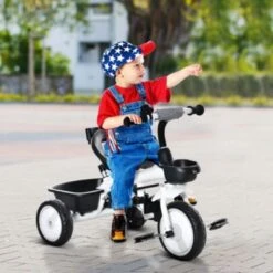 HOMCOM Dreirad Zum Schieben Oder Selber Fahren -Homcom 26101095 03