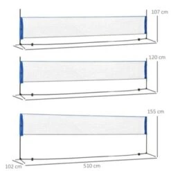 HOMCOM Badmintonnetz Mit Transporttasche -Homcom 26662604 05