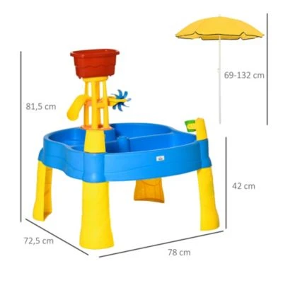 HOMCOM Sandspielzeug Mit Sonnenschirm 7 HOMCOM Sandspielzeug Mit Sonnenschirm – Bild 5