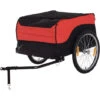 HOMCOM Transportanhänger Lastenanhänger Fahrrad Anhänge Lasten-Fahrradanhänger CargoTrailer (Rot-Schwarz) -Homcom 2719079 1