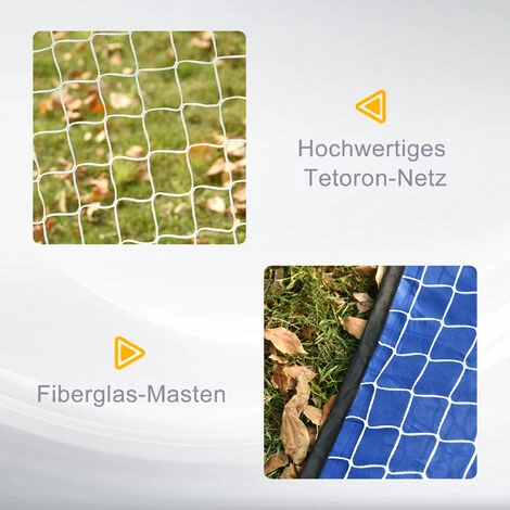 HOMCOM Fußballtore, Pop Up Tor, Tragbares Fußballnetz, 2er Set Minitore, Mobil Mit Tragetasche, Faltbar, Blau, 123 X 80 X 80 Cm 6 HOMCOM Fußballtore, Pop Up Tor, Tragbares Fußballnetz, 2er Set Minitore, Mobil Mit Tragetasche, Faltbar, Blau, 123 X 80 X 80 Cm – Bild 4